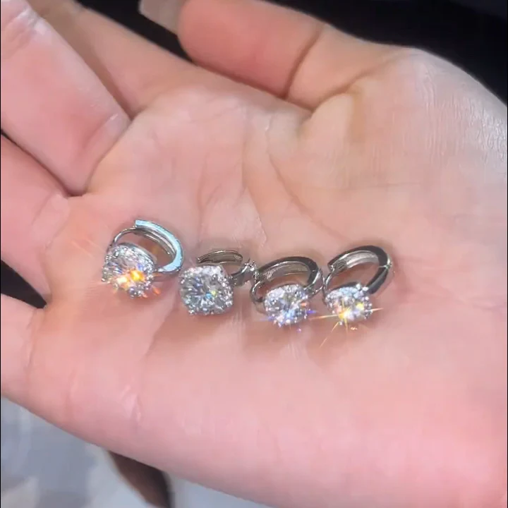 Nadine square earrings | White Gold - Image 5