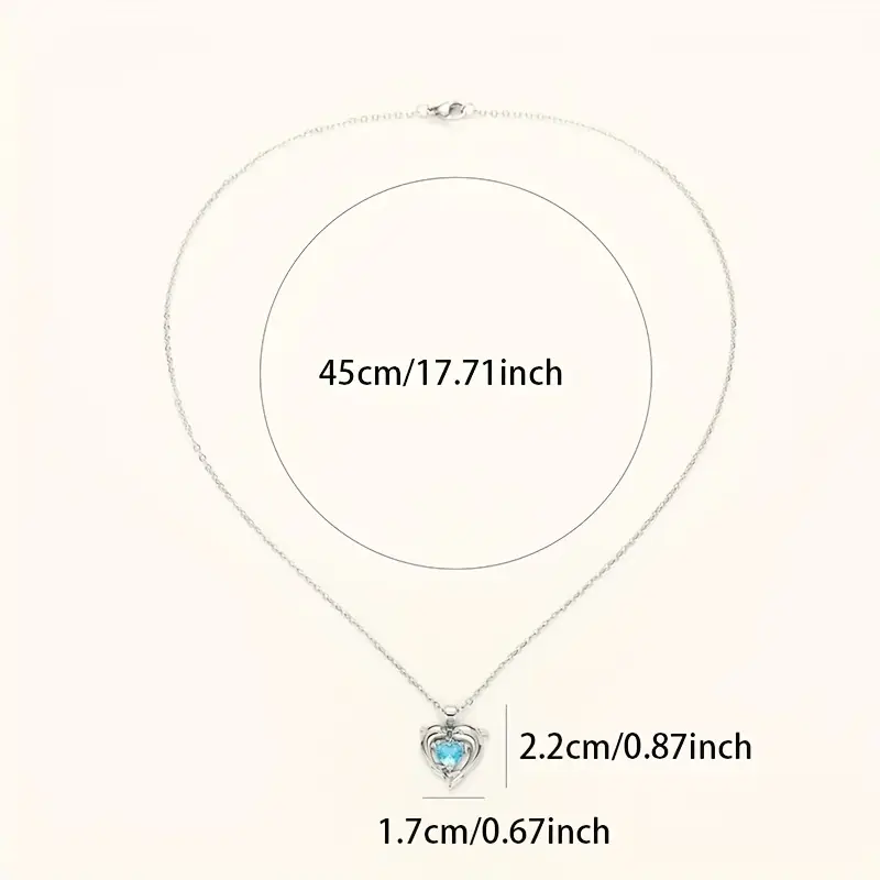 Oceanheart Twins Necklace | White Gold - Image 5