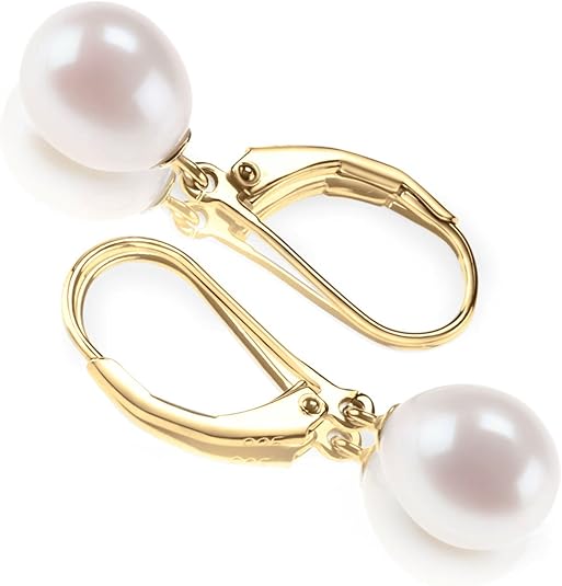 Pearl Dangle Earrings | Gold - Image 2