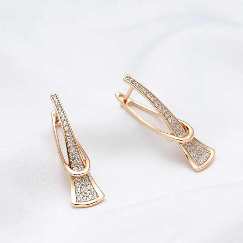 Radiant Layers Crystal Earrings | Gold - Image 3