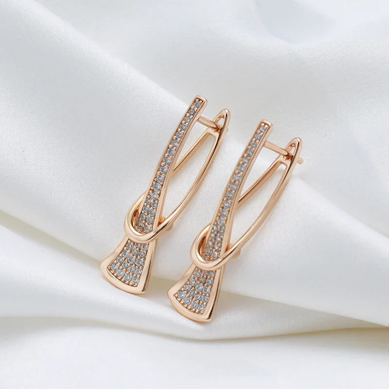 Radiant Layers Crystal Earrings | Gold - Image 4
