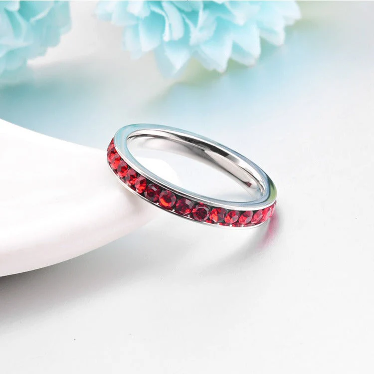 Ruby Eternity Band Ring | White Gold - Image 3