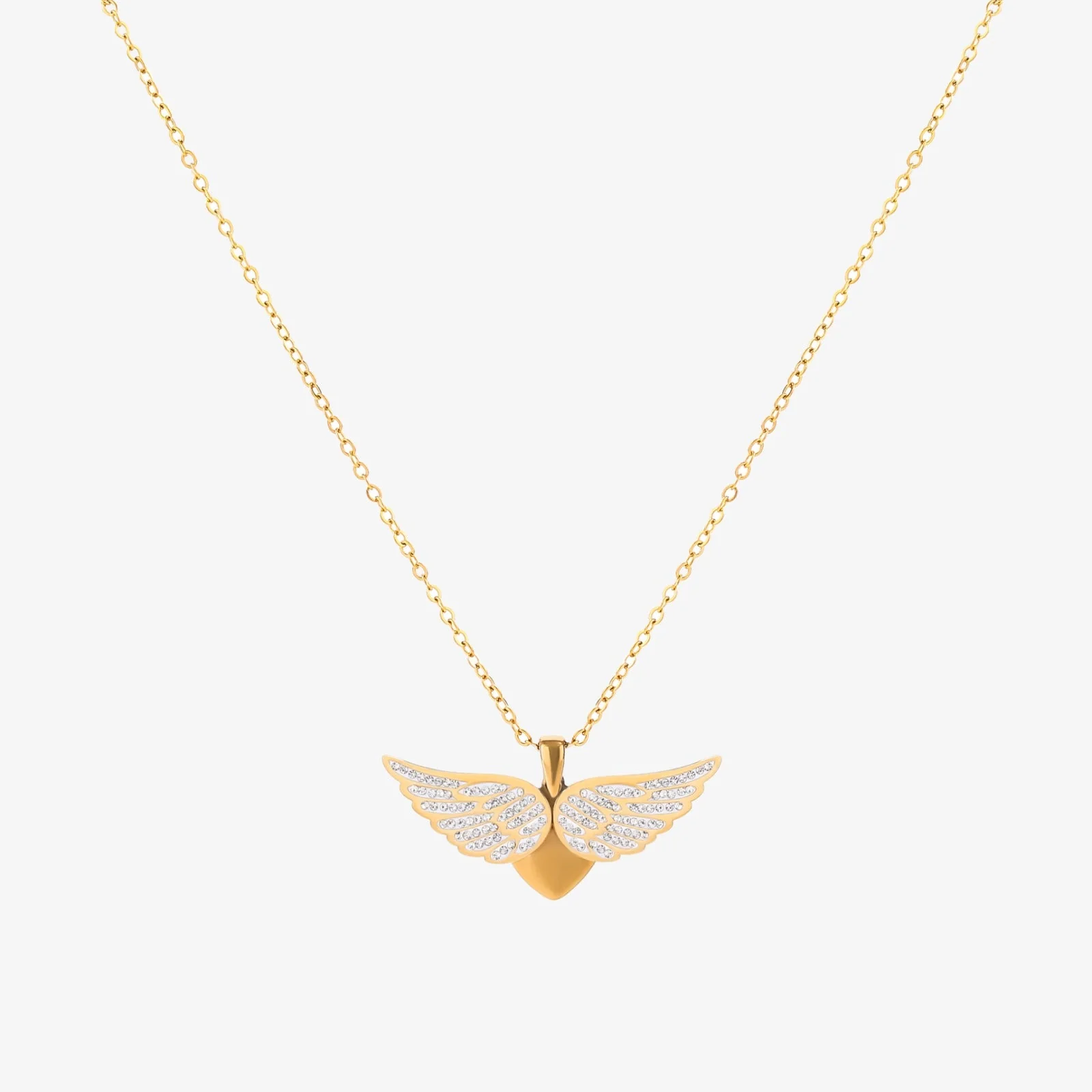 Soaring Angel Wings Necklace | Gold