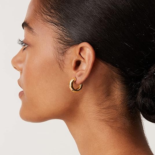 Stardust Hoop Earrings | Gold - Image 3