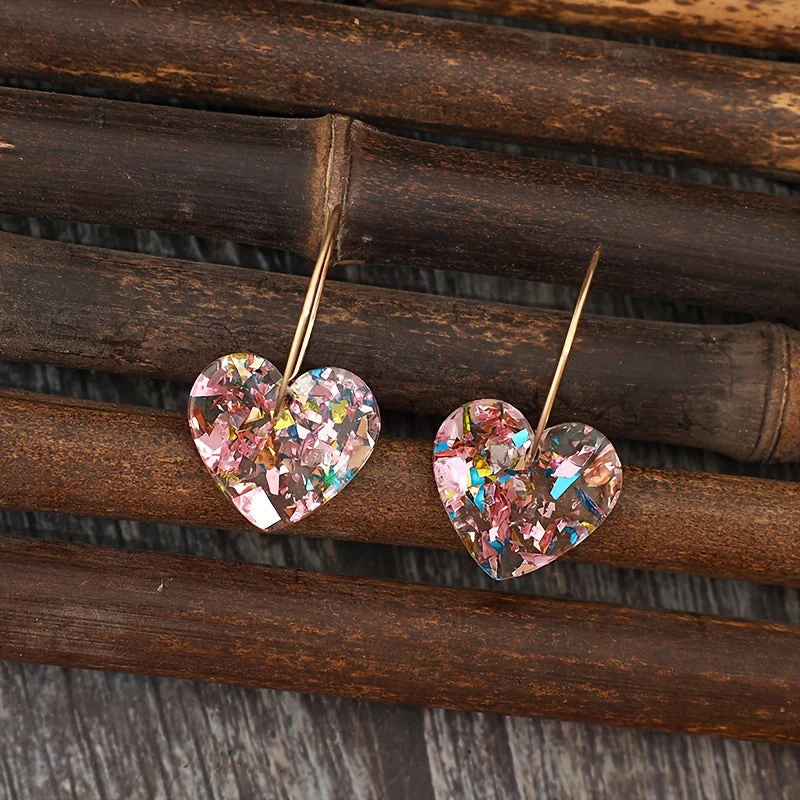 Sugarplum Heart Drop Earrings | Gold - Image 3