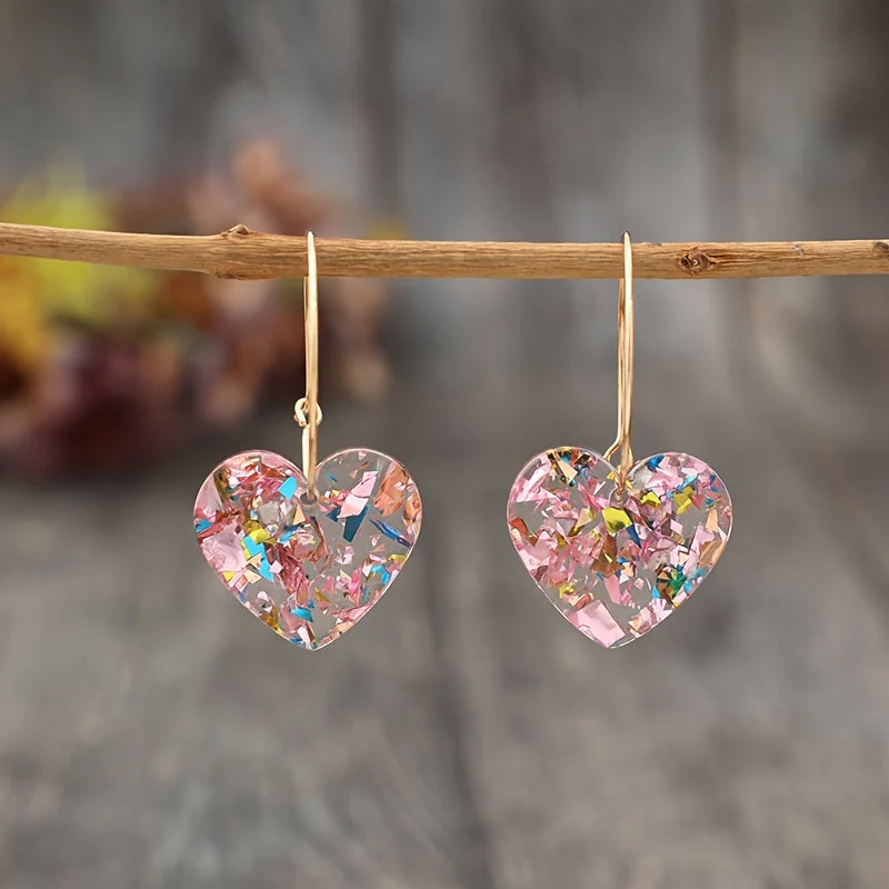 Sugarplum Heart Drop Earrings | Gold - Image 4