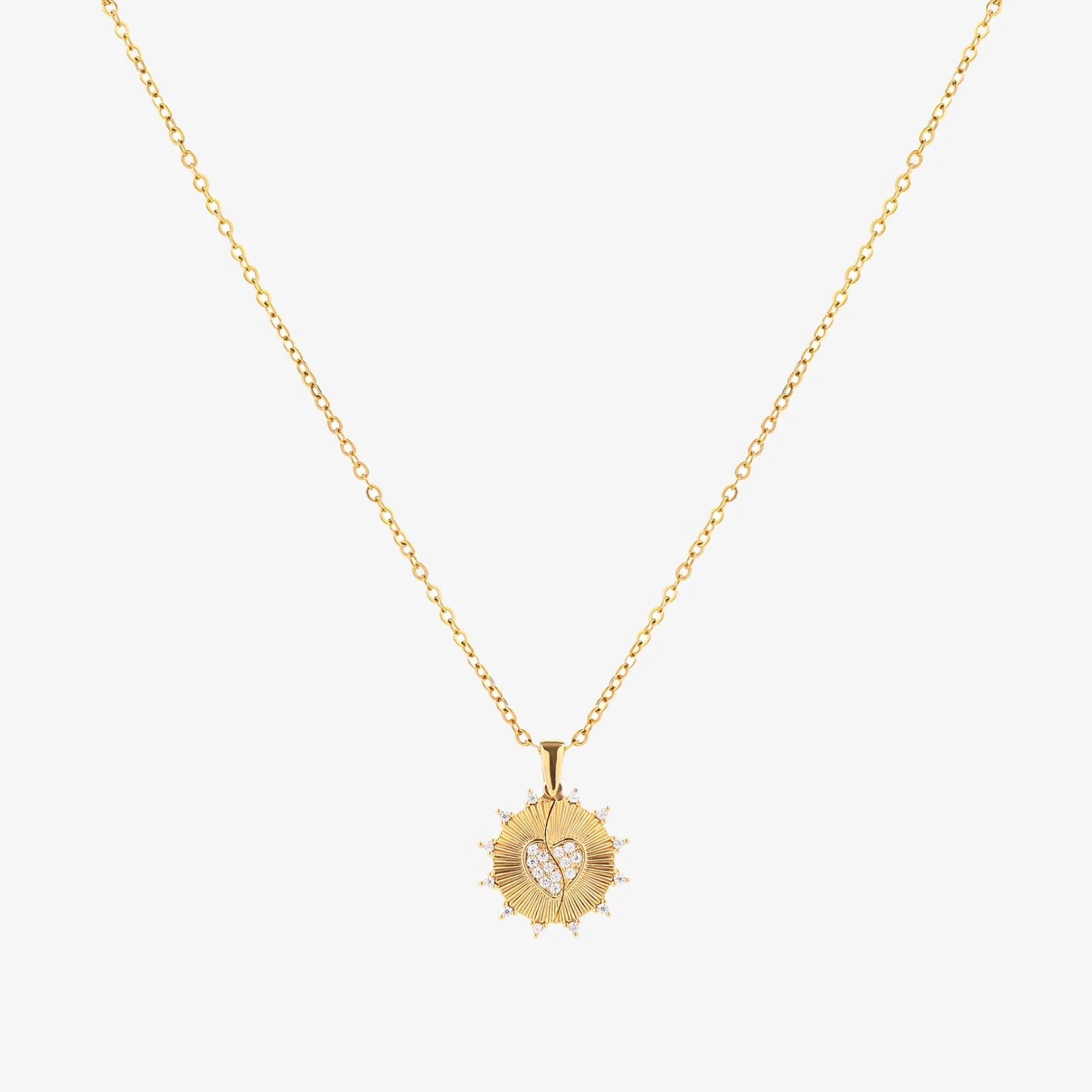 Sunray Love Necklace | Gold