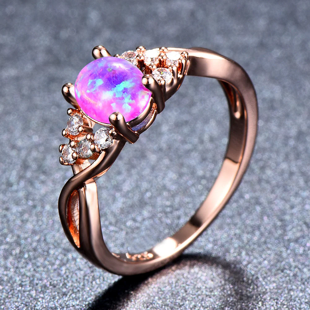 Sylva Moonhart Blue Ring | Rose Gold - Image 3