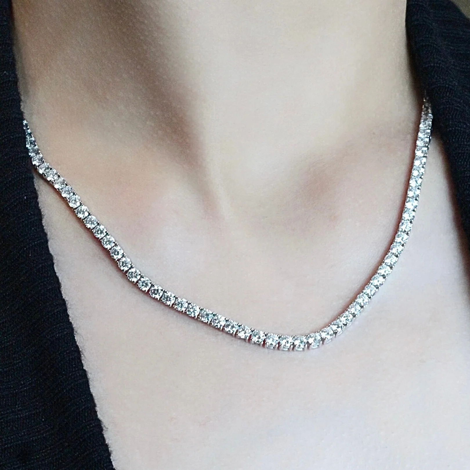 Tennis Necklace | Gold - Image 9