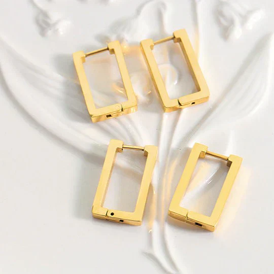 Terrafin Geometrica Earrings | Gold - Image 3