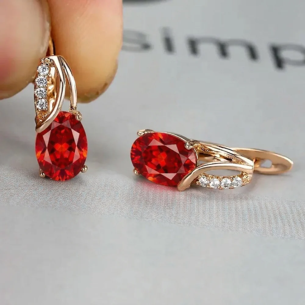 Veressa Ruberine Earrings | Gold - Image 2